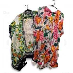 Cato Fashions ONE SIZE Kimono Bundle | Lemon Fruit & Floral Print